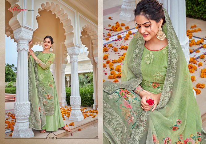 Moon Rise Pavitra By Hansa Georgette Dress Material Catalog
